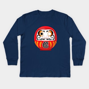 Lucky Daruma Kids Long Sleeve T-Shirt